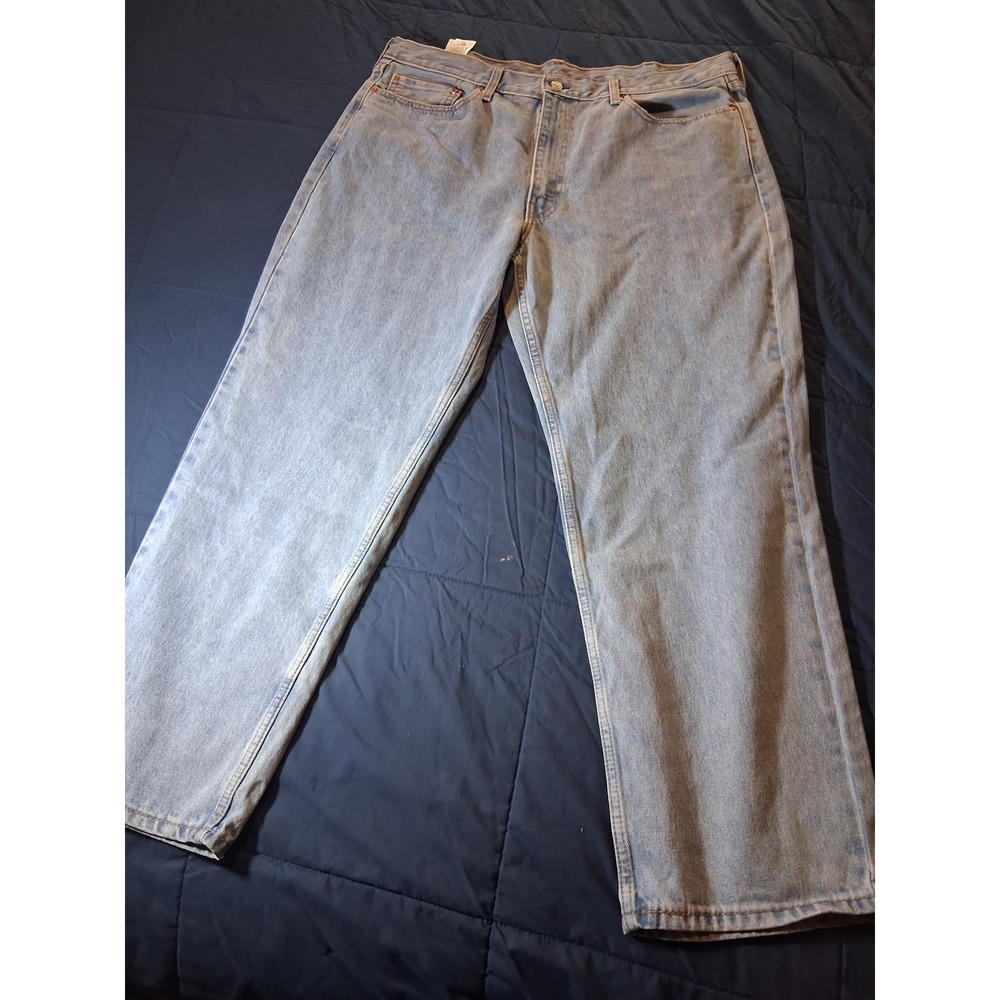 Levis 550 Relaxed Fit Light Wash Denim Jeans Mens 40x30 Blue 00550-4891